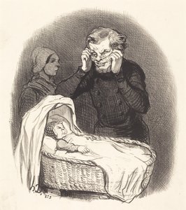 Un padre feliz de Honoré Daumier