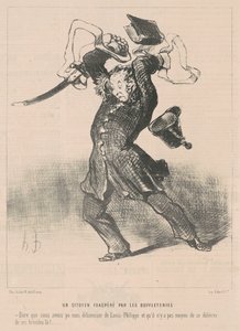 Un ciudadano exasperado por las bufeterías de Honoré Daumier