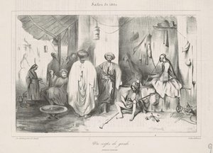 Un cuerpo de guardia pintado por Decamps de Honoré Daumier