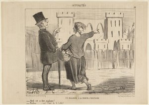 Un diálogo en la Pointe St. Eustache de Honoré Daumier