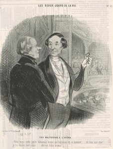 Una amante en la ópera de Honoré Daumier