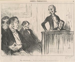 Una velada musical de Honoré Daumier