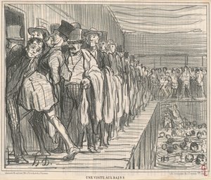 Una visita a los baños de Honoré Daumier