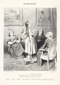 ... ¡que me maldigan! «Estos bárbaros padres que me dieron la vida,» «¡Oh, Victor, alma mía, todo mi amor es para ti!» Bravo... bravo... bravo... ¡qué feliz es una madre de tener una hijita así! de Honoré Daumier