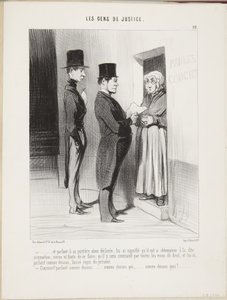 ...y hablando con su portera así declarada... de Honoré Daumier