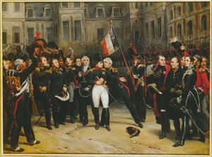 Napoleón se despide de la Guardia Imperial en Fontainebleau ...