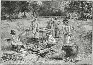 Una barbacoa sureña, ilustración de 