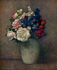 Guisantes de olor y rosas, siglo XX de Horace Mann Livens