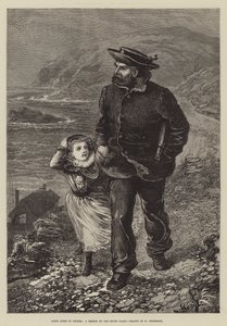 Volviendo a casa para cenar, un boceto en la costa sur de Horace Petherick