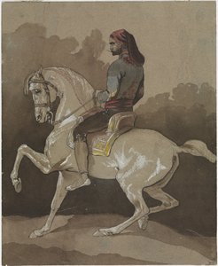 árabe a caballo de Emile Jean Horace Vernet