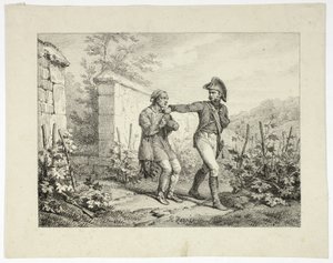 Arresto de un cazador furtivo de Emile Jean Horace Vernet