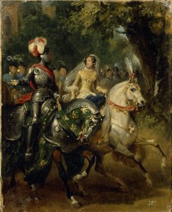 Cabalgata, ca 1842 de Emile Jean Horace Vernet