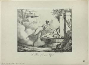 La fortuna y el niño de Emile Jean Horace Vernet