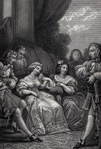 El Misántropo o el Atrabiliario enamorado - Grabado de “Obras” de Jean-Baptiste Poquelin dit Molière (Jean Baptiste Poquelin) de Emile Jean Horace Vernet