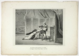 Al mismo tiempo, el monstruo saca un alfanje... de Horace Vernet