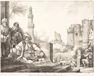 Masacre de los mamelucos rebeldes en el Castillo de El Cairo de Horace Vernet