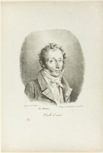 Retrato de Carle Vernet de Emile Jean Horace Vernet