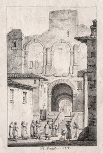 Procesión en Arles de Emile Jean Horace Vernet