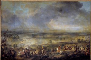 La Batalla de Marengo el 14/06/1800. Ocurrió durante la guerra de la Segunda Coalición (1798-1800) por parte de una coalición de países europeos para contener a la Francia revolucionaria y restaurar la monarquía. Pintura de Emile Horace Vernet (1789-1863) de Emile Jean Horace Vernet