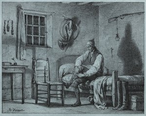 El sirviente de Limier levantándose de la cama de Emile Jean Horace Vernet
