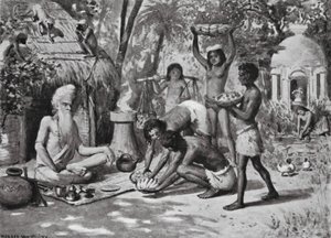 Un ermitaño en tiempos sin fecha (litografía) de Horace van Ruith