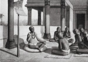 Sankaracharya habla del Dios Único, 815 d.C. (litografía) de Horace van Ruith