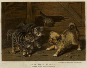 El primer encuentro (cromolito) de Horatio Henry Couldery