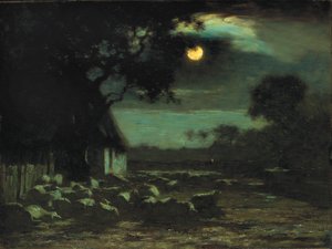 Corral de Ovejas, Luz de Luna, 1906 de Horatio Walker