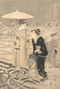 Kayoi Komachi, de la serie Siete episodios elegantes del poeta Komachi Furyu nan..., ca. 1795