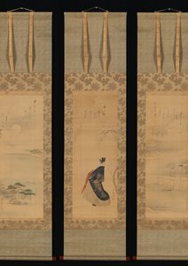 Nieve, Luna y Flores de Cerezo en Yoshiwara en Tres Estaciones