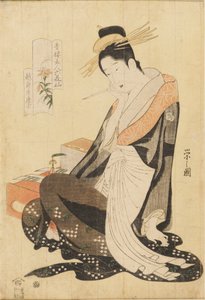 La cortesana Morokoshi de Echizen-ya, c1794-c1795 de Hosoda Eishi