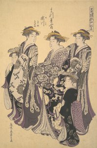 La Oiran Segawa de Matsubaya la Casa del Pino, ca. 1788 de Hosoda Eishi