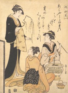 La concha de sauce Yanagi-kai, de un conjunto sin título de impresiones de belleza sobre el tema de S..., ca. 1791