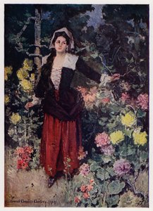 Ilustración para Evangeline, A Tale of Arcadie, de Henry Wadsworth Longfellow (litografía en color) de Howard Chandler (after) Christy