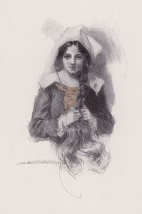 Ilustración de Evangeline, A Tale of Arcadie, de Henry Wadsworth Longfellow (litografía) de Howard Chandler (after) Christy