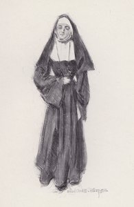 Ilustración de Evangeline, A Tale of Arcadie, de Henry Wadsworth Longfellow (litografía) de Howard Chandler (after) Christy