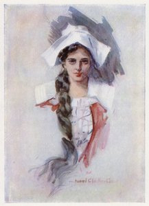 Ilustración de Evangeline, A Tale of Arcadie, de Henry Wadsworth Longfellow (litografía) de Howard Chandler (after) Christy