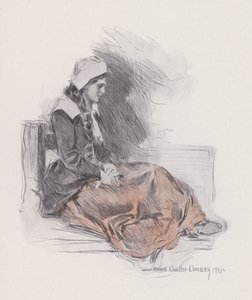 Ilustración de Evangeline, A Tale of Arcadie, de Henry Wadsworth Longfellow (litografía) de Howard Chandler (after) Christy