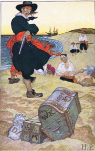 Tesoro enterrado, de El Libro de Piratas de Howard Pyle publicado por Harper & Bros, 1921 de Howard Pyle