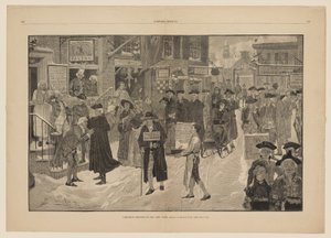 Mañana de Navidad en la antigua Nueva York de Howard Pyle