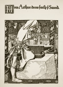 Cómo Arturo sacó la espada, ilustración de 