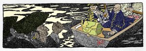 El pirata Jack Ballister "La historia de las fortunas de Jack Ballister" en "Libro de piratas, bucaneros y filibusteros del Mar Caribe", ilustrado por Howard Pyle (1853-1911), ilustrador estadounidense de Howard Pyle