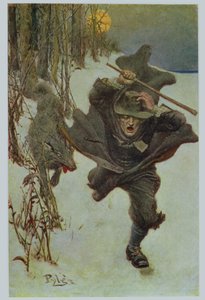 Una vez persiguió al Doctor Wilkinson hasta la misma ciudad, ilustración de 