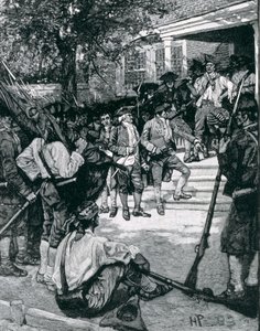 La turba de Shays en posesión de un juzgado, ilustración de 