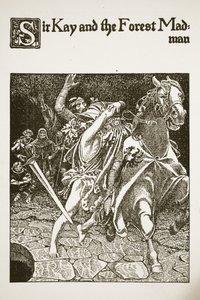 Sir Kay y el loco del bosque, ilustración de 