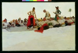 So the Treasure was Divided, de "The Fate of Treasure Town" de Howard Pyle, publicado en Harper