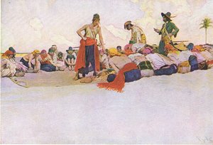 Así se dividió el tesoro, de El Libro de Piratas de Howard Pyle publicado por Harper & Bros, 1921 de Howard Pyle