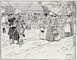 La llegada de las jóvenes a Jamestown, 1621, de Harper