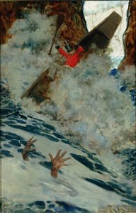 El barco y yo pasamos por él a toda prisa, de "Simbad en Burrator", de Arthur Quiller-Couch (1863-1944), publicado en Scribner