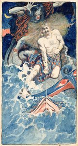 La pesca de Thor e Hymir, de "North Folk Legends of the Sea" de Howard Pyle, publicado en Harper